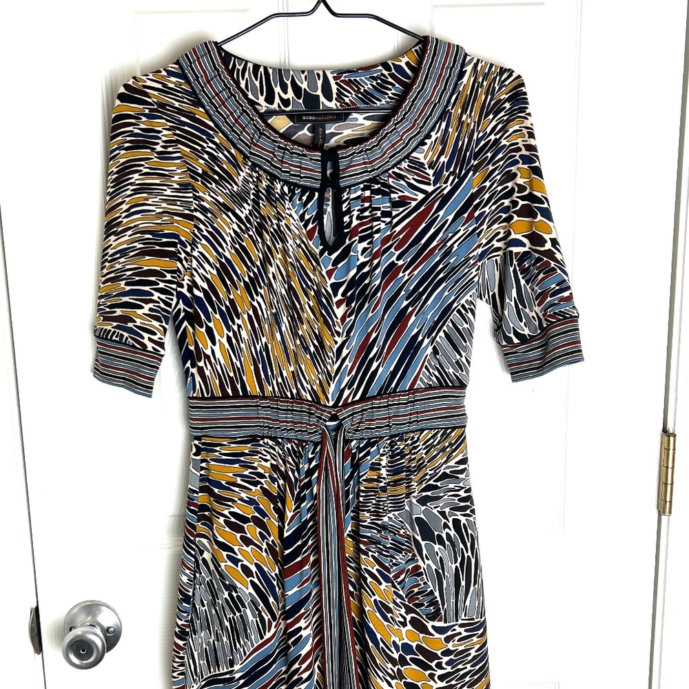 Beautiful BCBG MaxAzria Multicolor Dress with Pockets!  XXS